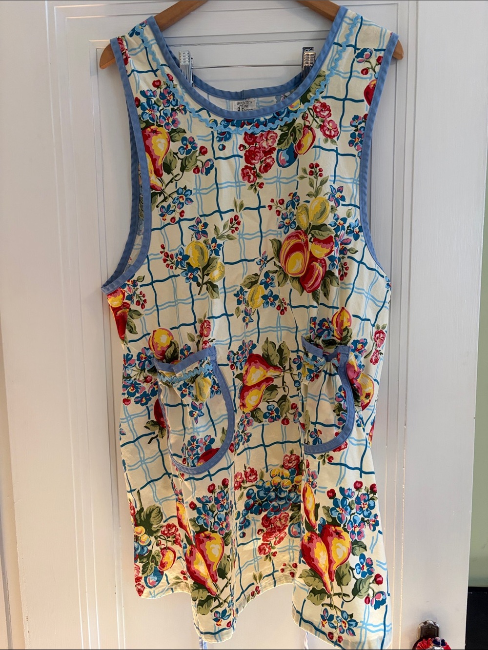 Flowers and Fruit Retro Cottagecore Cotton Apron